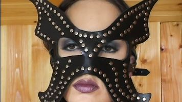 Mistress Katy Dominates Three Guys and One Other Woman in This Scene.