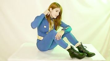 Redhead In Vault Dress