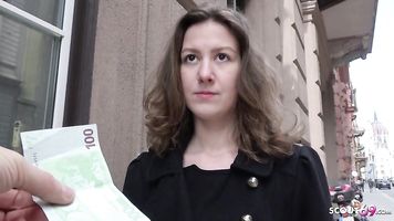 GERMAN SCOUT - Varsity Nymphos Alessandra Talk to Fuck at Public Agent Casting