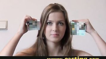 Casting - Teeny gets her first cream pie